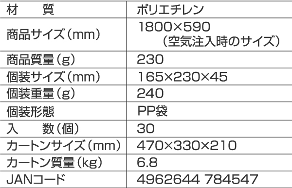 青山1/（i20）【ABO-180】エアマット１８００（4962644784547